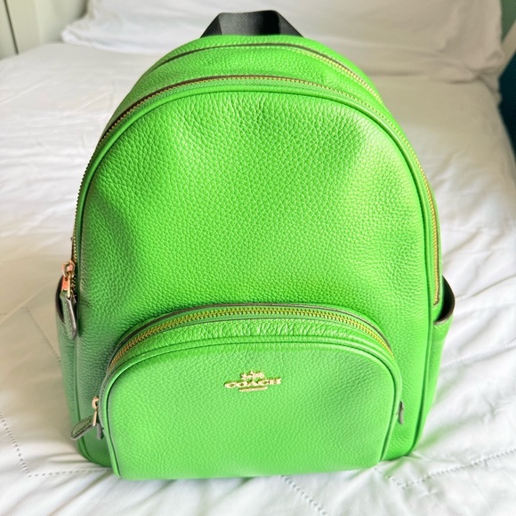 coach backpack lime green Coach COURT Leather Backpack Lime Green